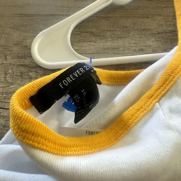 Forever 21 White and Yellow Halter Top - Picture 2 of 2